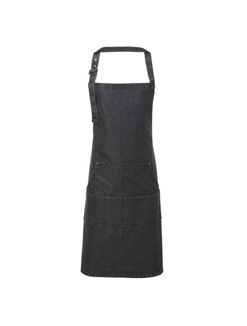JEANS STITCH DENIM BIB APRON