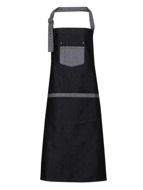 'DOMAIN' CONTRAST DENIM BIB APRON