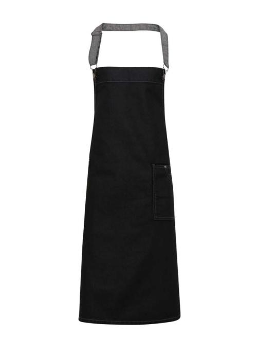 'DISTRICT' WAXED LOOK DENIM BIB APRON