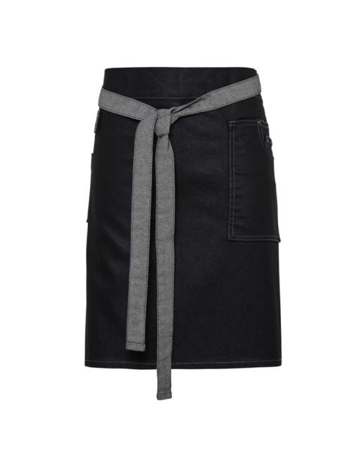 'DIVISION' WAXED LOOK DENIM WAIST APRON