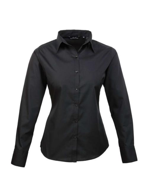 WOMEN'S LONG SLEEVE POPLIN BLOUSE