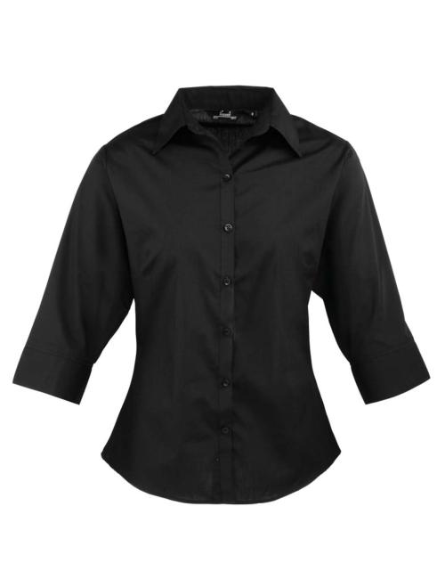LADIES’ ¾ SLEEVE POPLIN BLOUSE