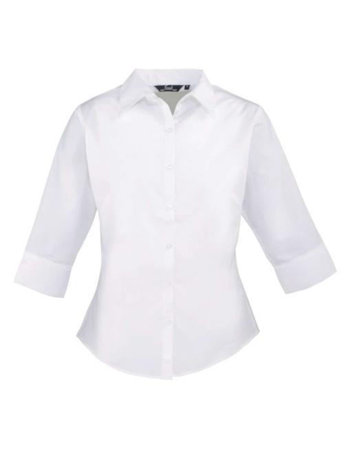 LADIES’ ¾ SLEEVE POPLIN BLOUSE