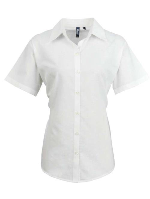 WOMEN'S SHORT SLEEVE SIGNATURE OXFORD BLOUSE