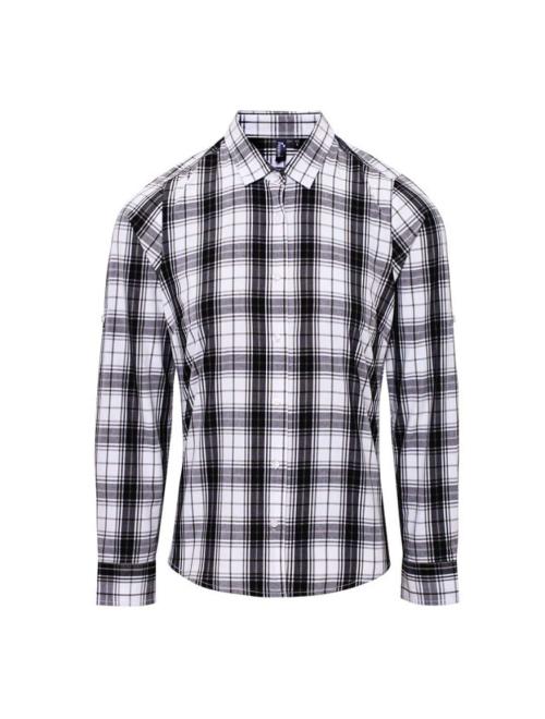 'GINMILL' CHECK - WOMEN'S LONG SLEEVE COTTON SHIRT