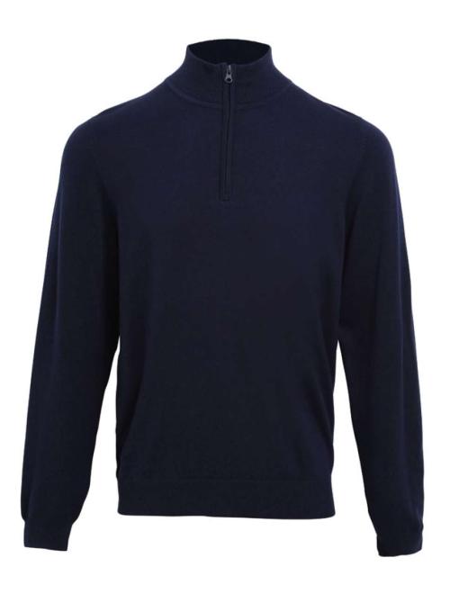 MEN'S QUARTER-ZIP KNITTED SWEATER