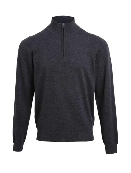 MEN'S QUARTER-ZIP KNITTED SWEATER