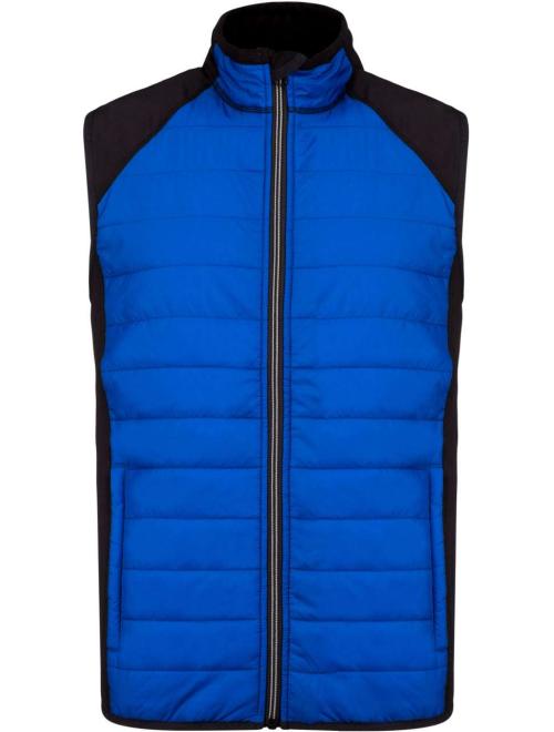DUAL-FABRIC SLEEVELESS SPORTS JACKET