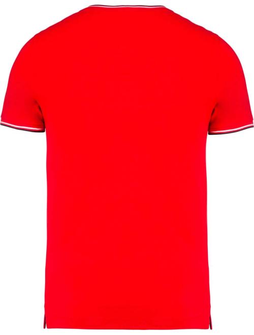MEN'S PIQUÉ KNIT V-NECK T-SHIRT