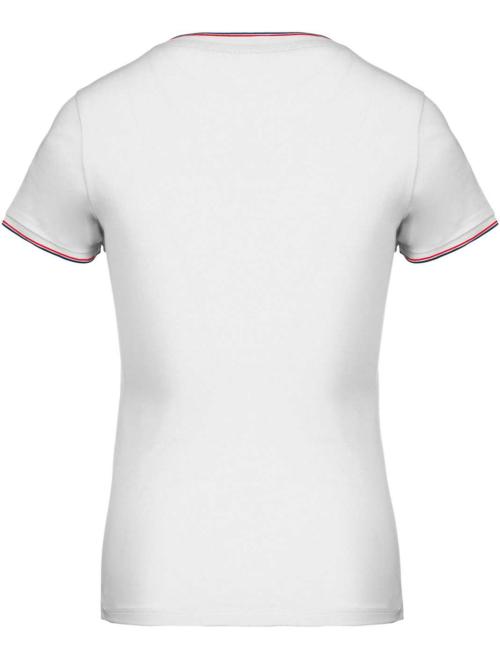 LADIES' PIQUÉ KNIT V-NECK T-SHIRT