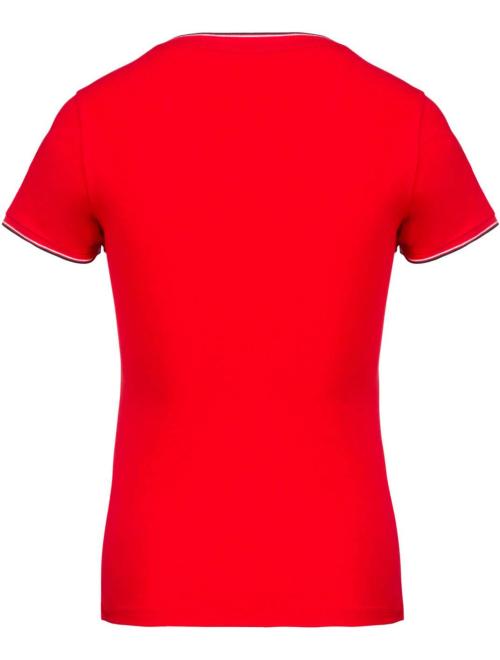 LADIES' PIQUÉ KNIT V-NECK T-SHIRT