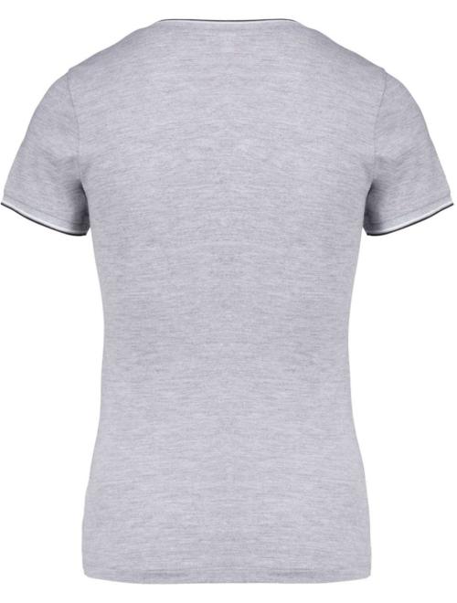 LADIES' PIQUÉ KNIT V-NECK T-SHIRT