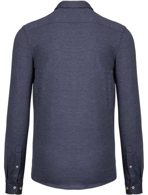 LONG-SLEEVED JACQUARD KNIT SHIRT