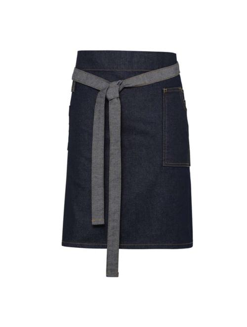 'DIVISION' WAXED LOOK DENIM WAIST APRON