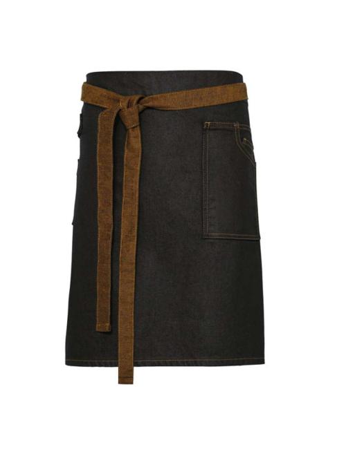 'DIVISION' WAXED LOOK DENIM WAIST APRON