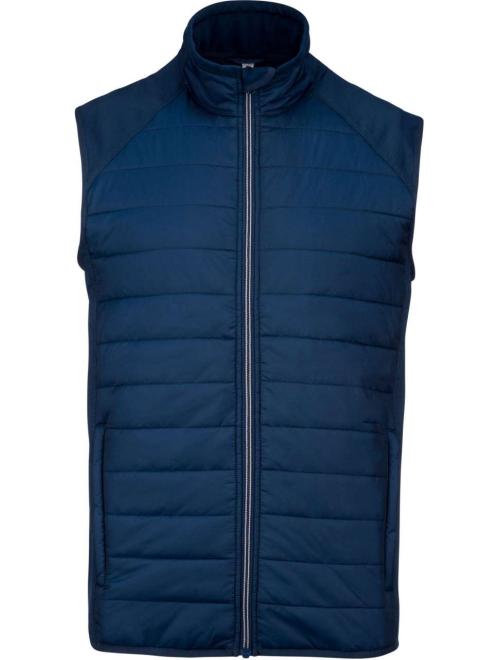 DUAL-FABRIC SLEEVELESS SPORTS JACKET