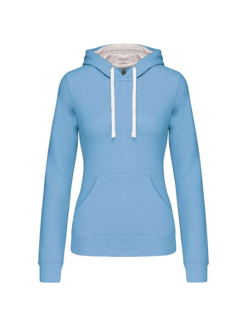 LADIES’ CONTRAST HOODED SWEATSHIRT LADIES’ CONTRAST HOODED SWEATSHIRT