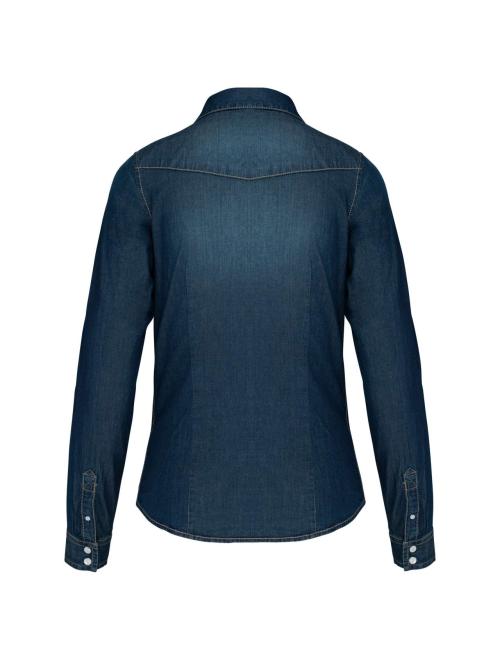 LADIES' LONG-SLEEVED DENIM SHIRT