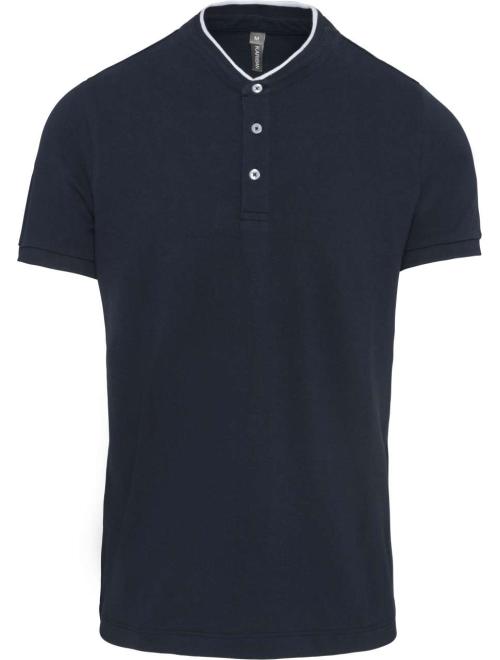 MEN'S SHORT SLEEVE POLO SHIRT WITH MANDARIN COLLAR