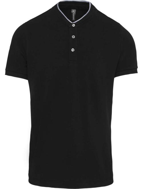 MEN'S SHORT SLEEVE POLO SHIRT WITH MANDARIN COLLAR
