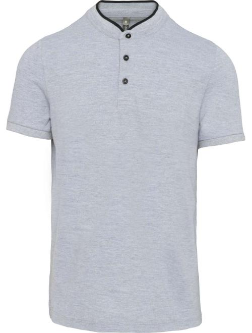 MEN'S SHORT SLEEVE POLO SHIRT WITH MANDARIN COLLAR
