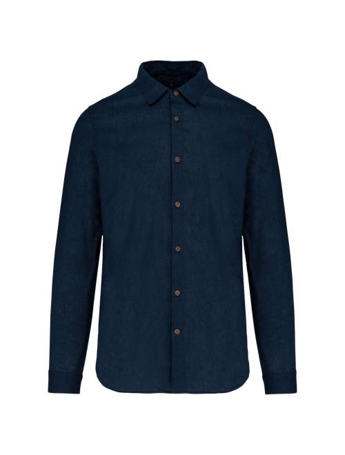 MEN'S LONG SLEEVE LINEN AND COTTON SHIRT