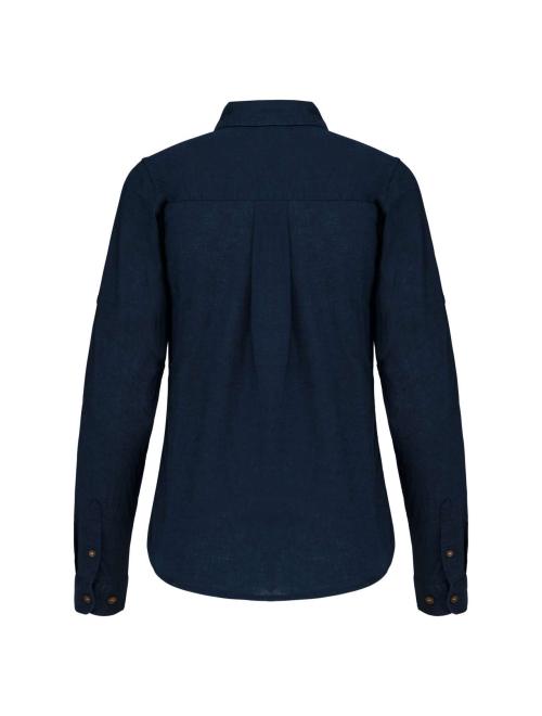 LADIES' LONG SLEEVE LINEN AND COTTON SHIRT