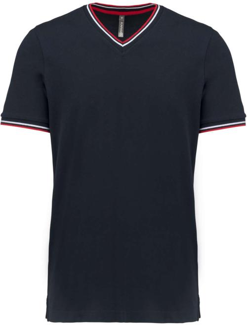 MEN'S PIQUÉ KNIT V-NECK T-SHIRT