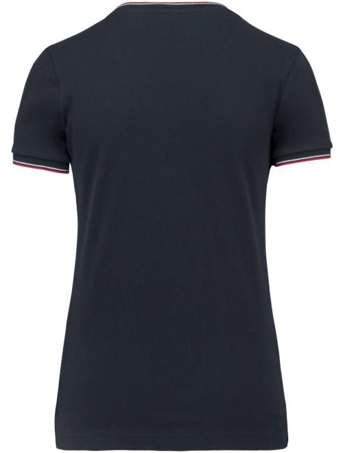 LADIES' PIQUÉ KNIT V-NECK T-SHIRT