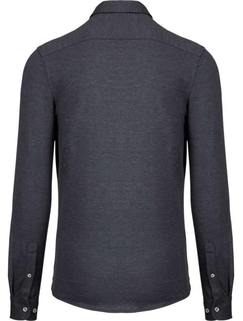 LONG-SLEEVED JACQUARD KNIT SHIRT