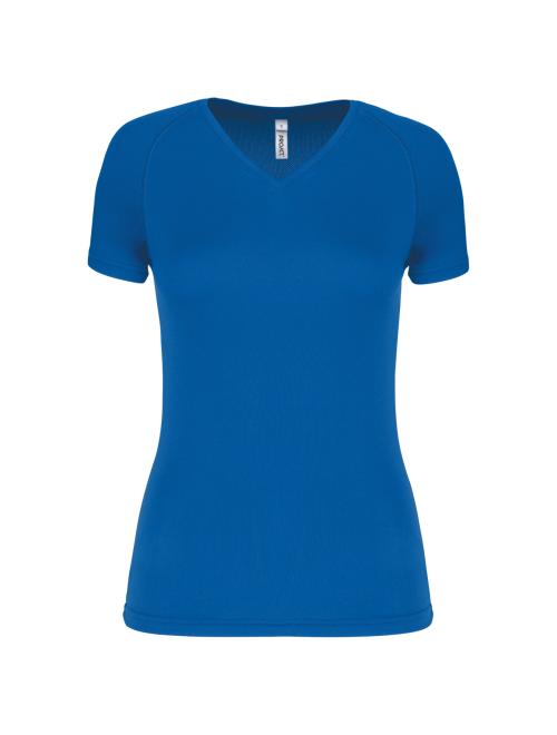 LADIES’ V-NECK SHORT SLEEVE SPORTS T-SHIRT