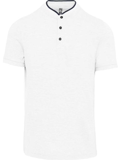 MEN'S SHORT SLEEVE POLO SHIRT WITH MANDARIN COLLAR