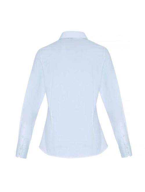 WOMEN'S STRETCH-FIT COTTON POPLIN LONG SLEEVE SHIRT