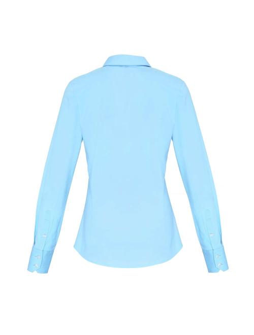 WOMEN'S STRETCH-FIT COTTON POPLIN LONG SLEEVE SHIRT