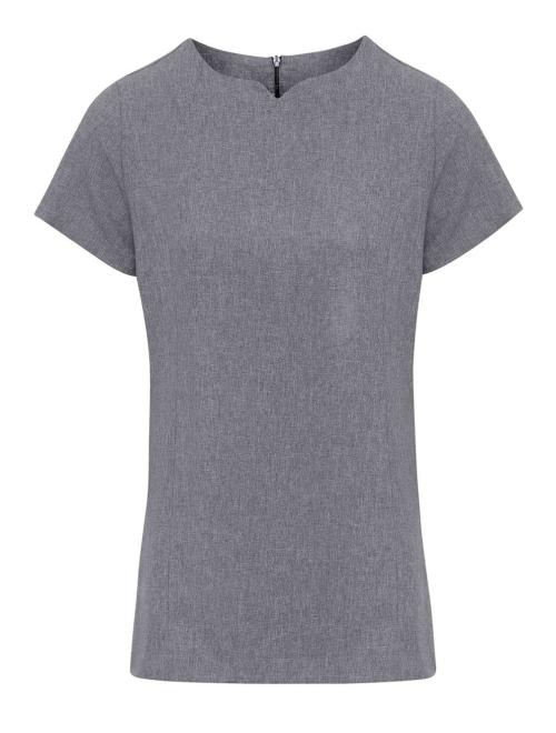 ‘VIOLA' LINEN-LOOK CUT NECK BEAUTY TUNIC
