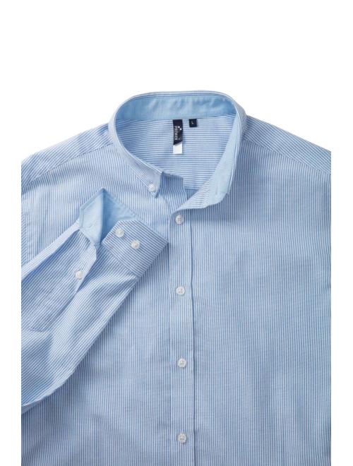 MEN’S COTTON RICH OXFORD STRIPES SHIRT