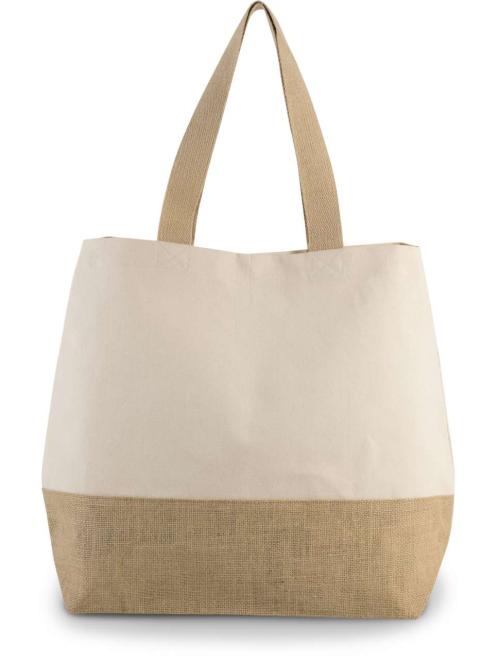 CANVAS & JUTE HOLD-ALL SHOPPER BAG