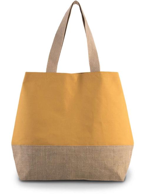 CANVAS & JUTE HOLD-ALL SHOPPER BAG