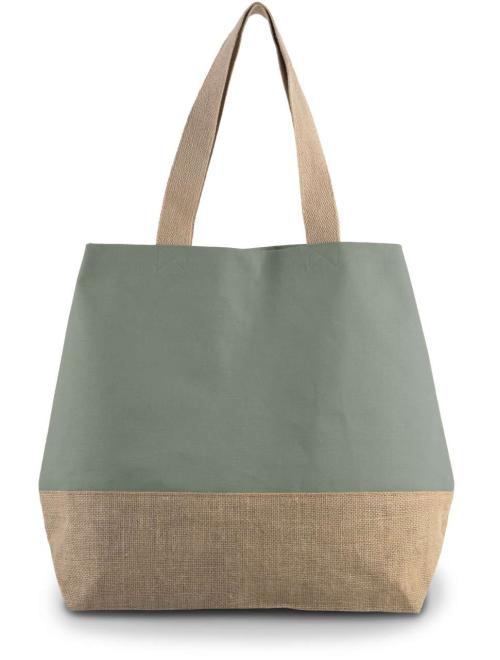 CANVAS & JUTE HOLD-ALL SHOPPER BAG