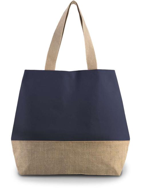 CANVAS & JUTE HOLD-ALL SHOPPER BAG