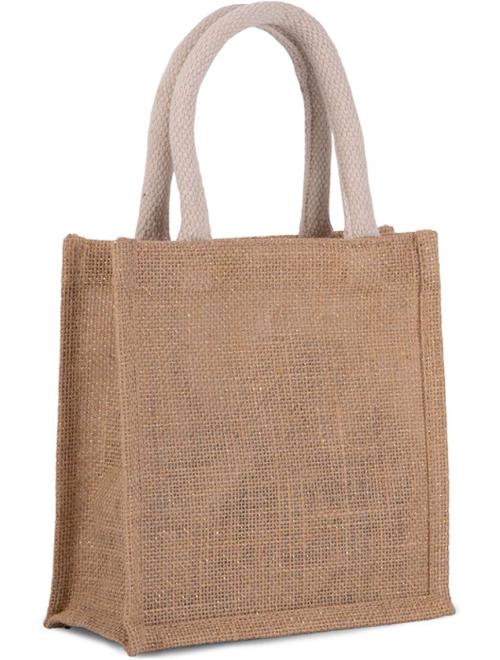 JUTE CANVAS TOTE - SMALL
