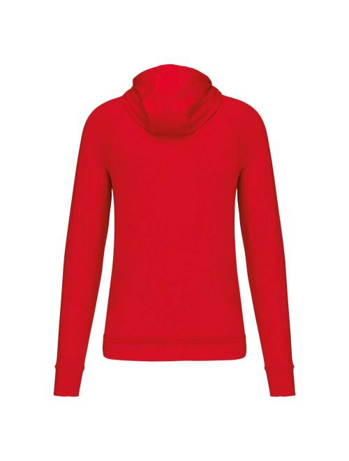 ZIP NECK HOODED SPORTS SWEATSHIRT