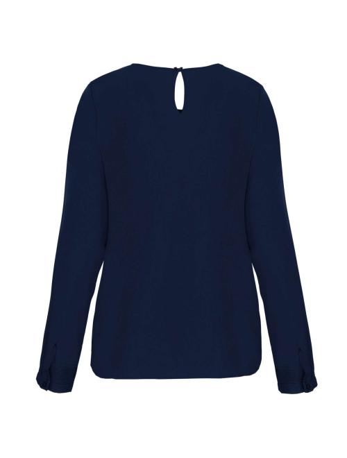 LADIES' LONG-SLEEVED CREPE BLOUSE