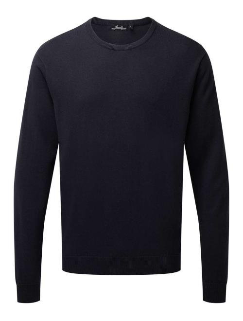 MEN'S CREW NECK COTTON RICH KNITTED SWEATER