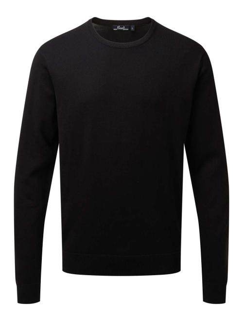 MEN'S CREW NECK COTTON RICH KNITTED SWEATER