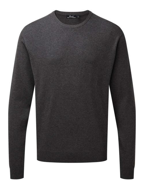 MEN'S CREW NECK COTTON RICH KNITTED SWEATER