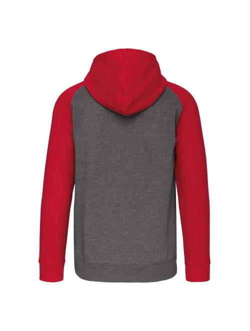 UNISEX TWO-TONE ZIPPED HOODED FLEECE JACKET