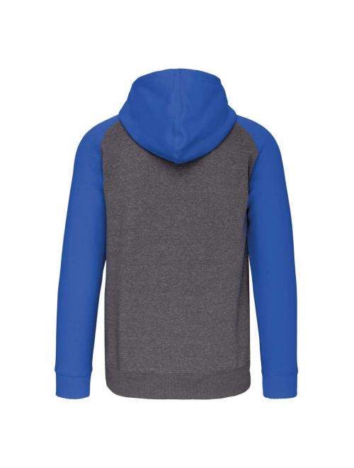UNISEX TWO-TONE ZIPPED HOODED FLEECE JACKET