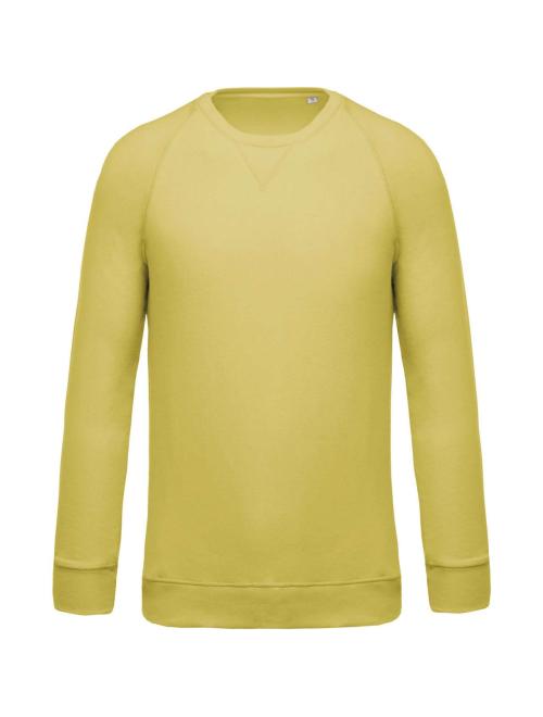 MEN'S ORGANIC COTTON CREW NECK RAGLAN SLEEVE SWEATSHIRT