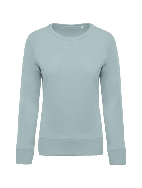 LADIES’ ORGANIC COTTON CREW NECK RAGLAN SLEEVE SWEATSHIRT